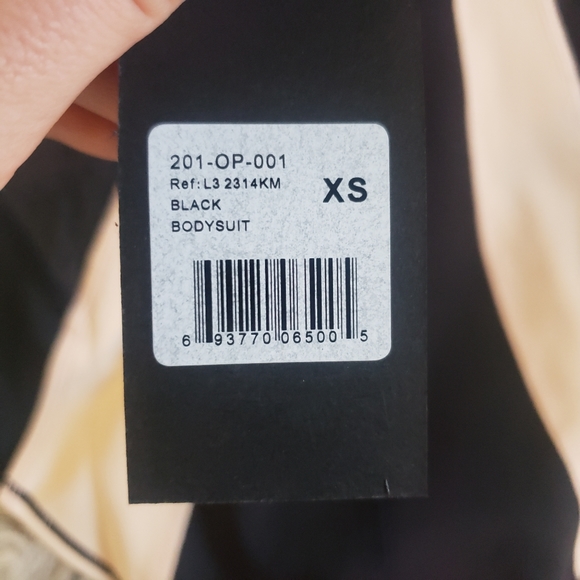 New Black & Nude High Neck Body Suit - Picture 4 of 8